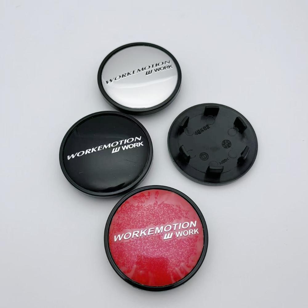 4pcs JDM 62mm W Work Emotion Logo Badge Car Wheel Center Caps Wheel HubCaps Auto Rim Centre Cover Car Accessories for Land Rover