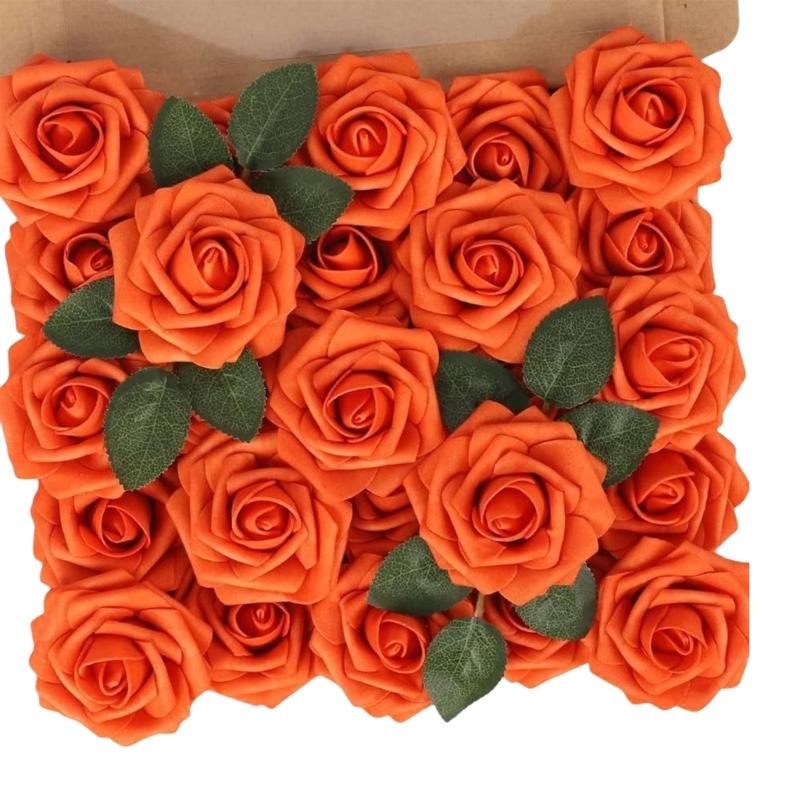 Rose di Schiuma Artificiale Steli Flessibili per Bouquet da Sposa Progetti Artigianali Scatola Regalo di Fiori Fatti a Mano