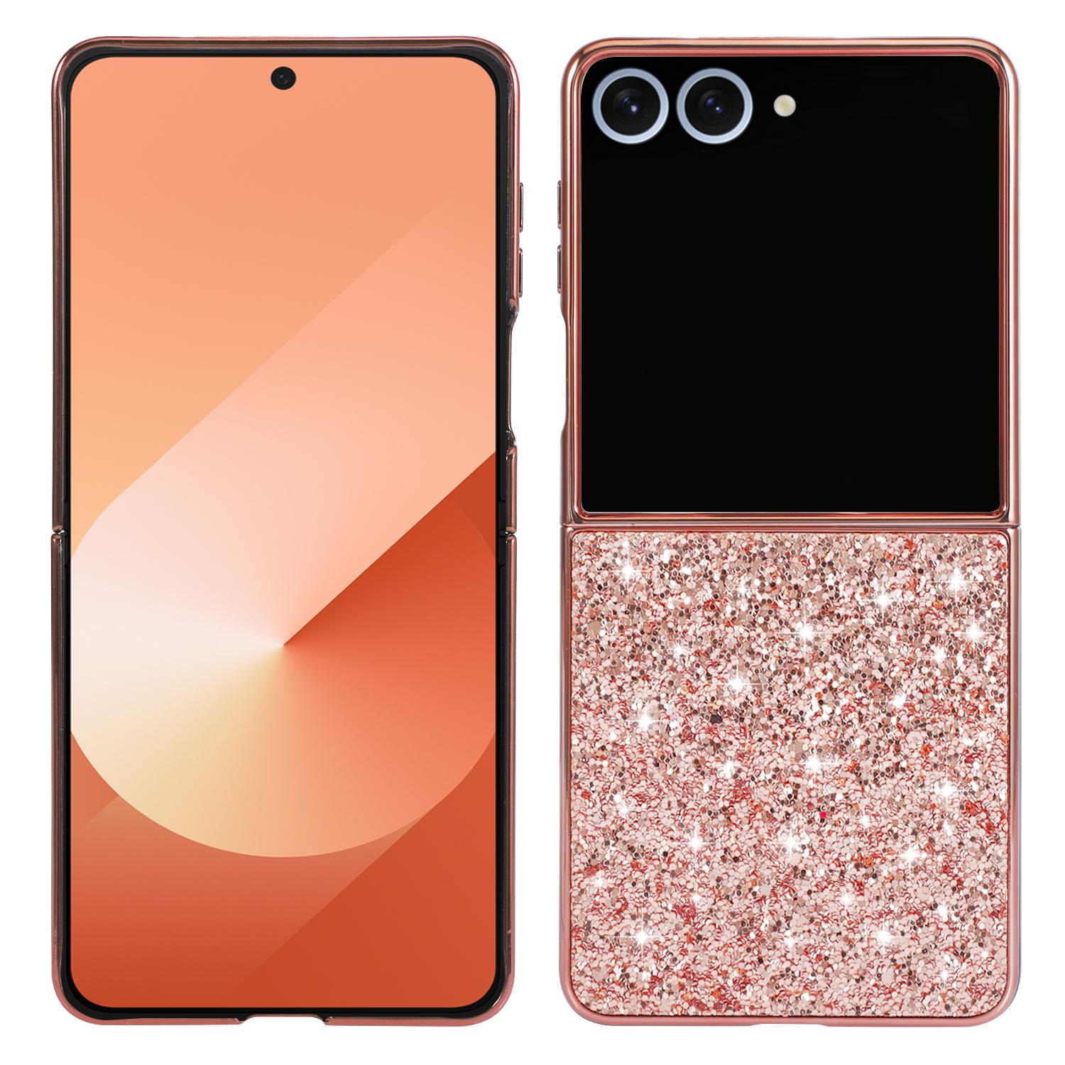 

For Samsung Galaxy Z Flip7 5G Case PC Sparkling Glitter Phone Back Cover C