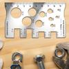 Thread Size Checker - Bolt & Nut Measuring Tool - Stainless Steel Thread Measuring Tool for Mechanics, Engineers, and Manufacturing Technicians