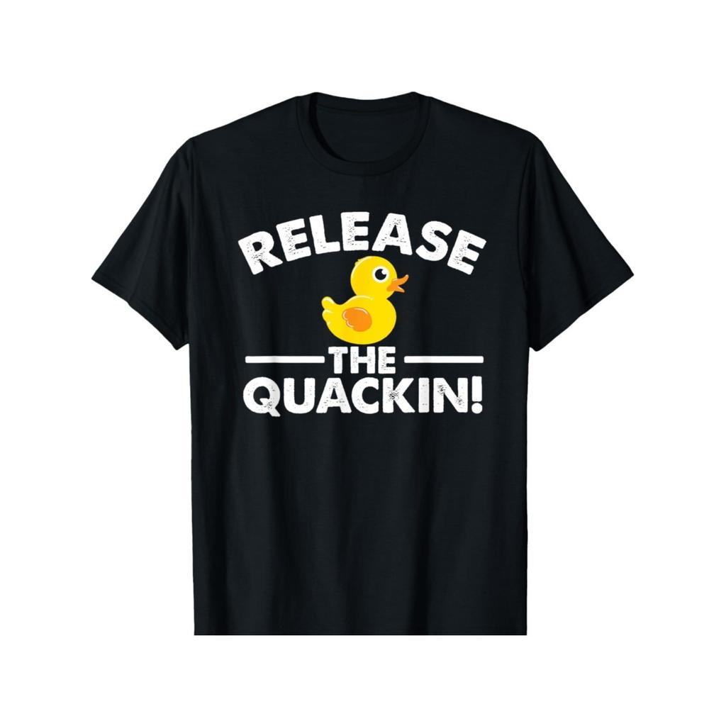 Release The Quackin Rubber Duck Graphic Tee Unisex's Casual Breathable Cotton T-Shirt