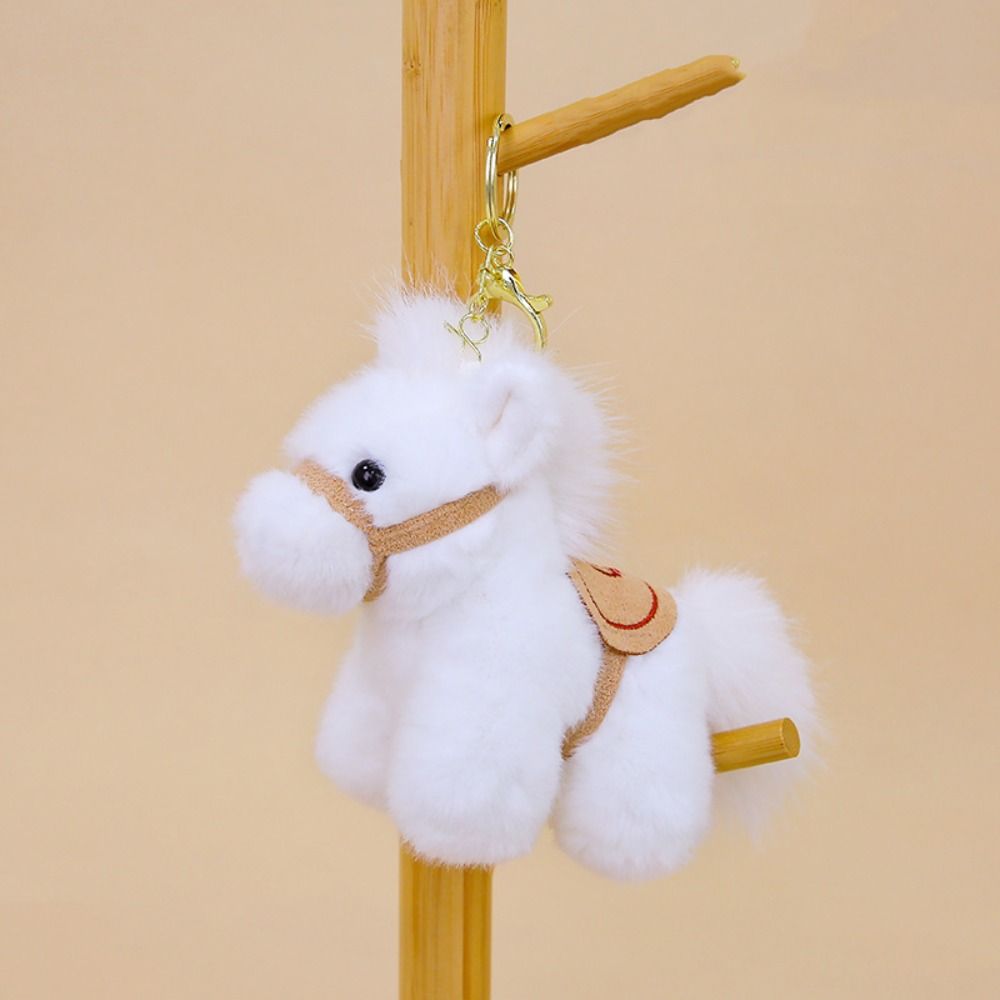 Yuanbao Plüschpferd Schlüsselanhänger Maskottchenpuppen Stofftier Schlüsselanhänger Heimdekoration