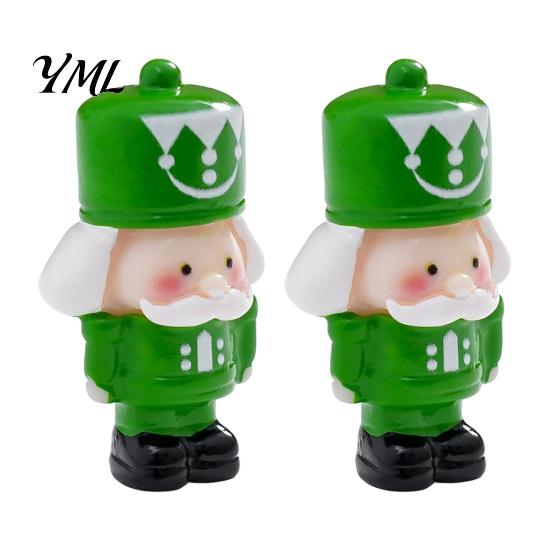 Detailed Resin Craft Figures 2Pcs Mini Christmas Figurine, Cute Santa Claus Nutcracker Soldier Dolls, DIY Accessories Decorative Figurine Set