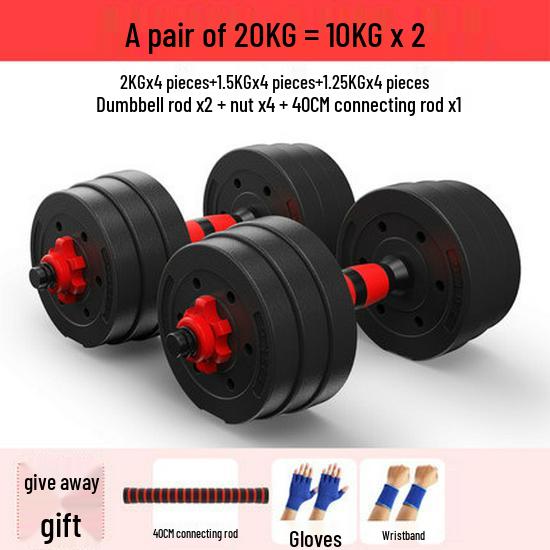 Men's Rubber-Coated Foot Weight Dumbbell for Sports 