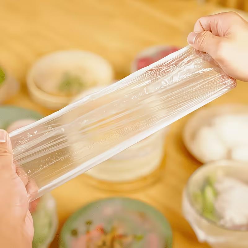 Reusable Elastic Bowl Covers Food Grade Plastic Fresh Keeping Film Stretch Food Covers for Kitchen Food Storage Meal Prep