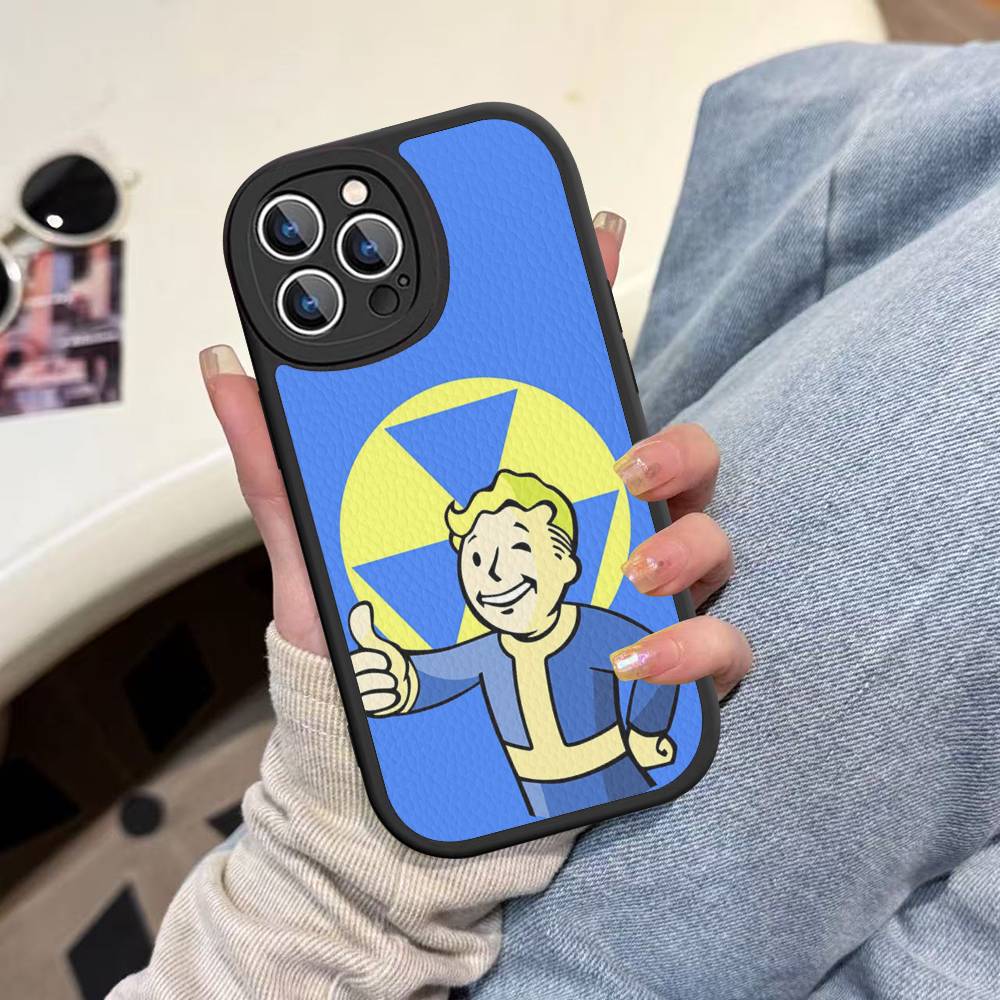 F-Fallout S-Series 4 Cool Game Phone Case For IPhone 16 15 14 13 12 11 Pro Max Plus 16E Soft Leather Cover