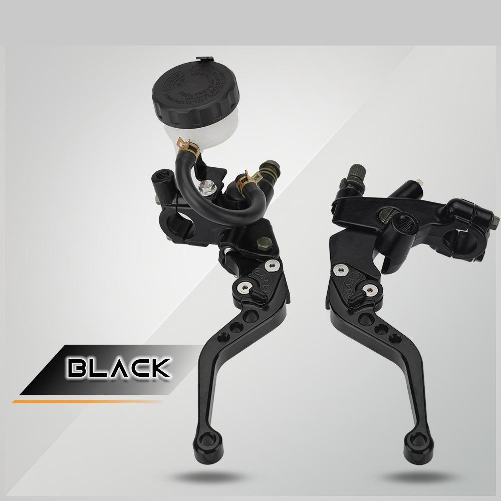 

7/8 дюйма 22 мм рычаг тормоза сцепления мотоцикла универсальный для 100-300 куб. см питбайка уличного мотоцикла мотоцикла мотокросса скутера велосипеда с ЧПУ регулировочный рычаг чёрный