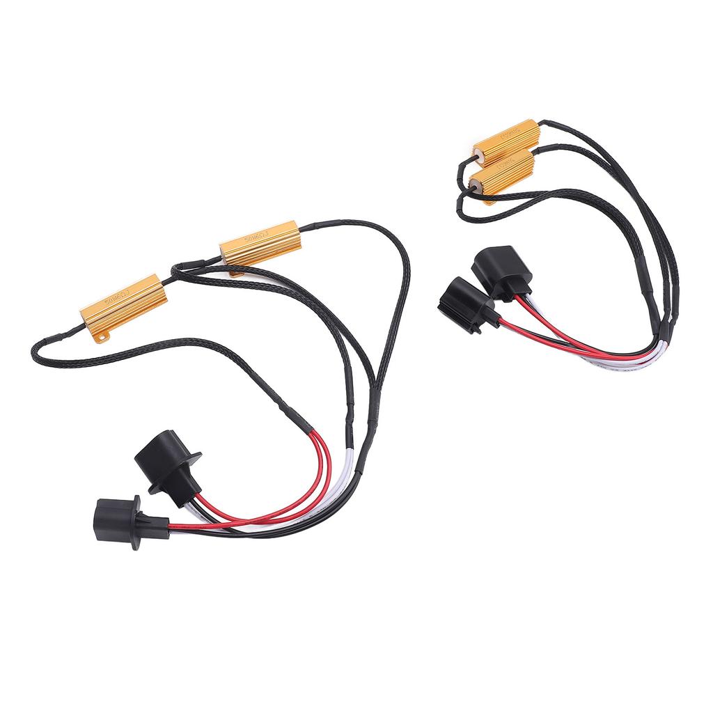 2 Pcs 50W LED Load Resistor 6ohm Anti Flickering Plug and Play LED Bulb Decoder for Turn Signal Daytime Running Light