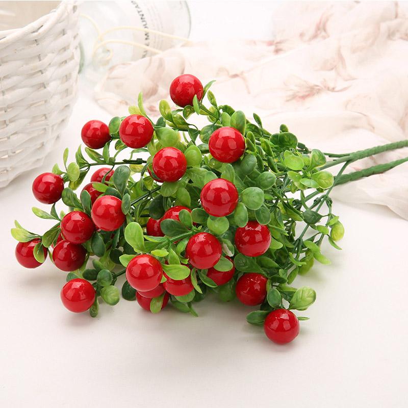 10PCS Artificial Pepper Bouquet Fake Chili Bouquet Simulation Fruits Pepper Bunch Plastic Fake Plant for Home Party