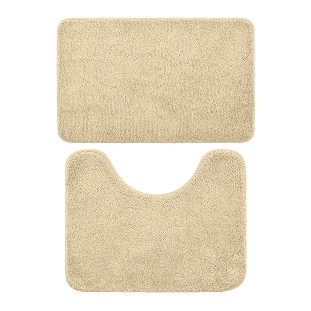 Toilet Rugs U Shaped Washable Bath Rugs For Bathroom Non Extra Soft And Absorbent Microfiber Bath Mat Plush Comfortable Contours Bath Rugs For Toile