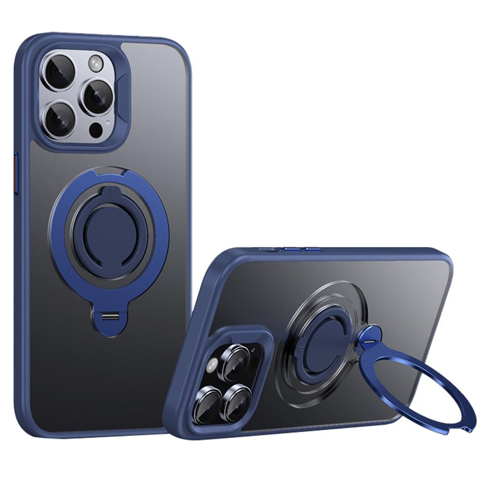 Für iPhone 13 Pro Max Hülle Kompatibel mit MagSafe Ständer Matte PC+TPU Handyhülle mit Silikonring