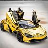 1/24 McLaren 720S Electroplate Version Alloy Track Racing Car Model Diecast Metal Sports Car Vehicle Model Sound and Light Kids Toy Gift