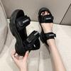 Sandals  Summer New Beach Casual Shoes Muffin Thick-soled High-heeled Soft-soled Heightening Shoes
