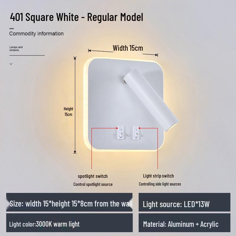 LED USB Wall Lamp for Reading - Bedside & Study Room