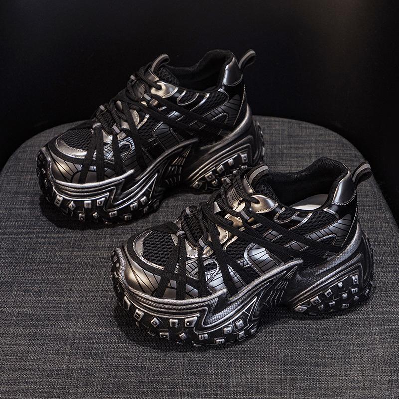 Paris retro dad shoes women's 2025 spring and autumn new platform tire sole polishing sports and leisure trend women's shoes