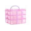 Compact 18-Compartment Three-Layer Portable Jewelry and Tool Organizer Box