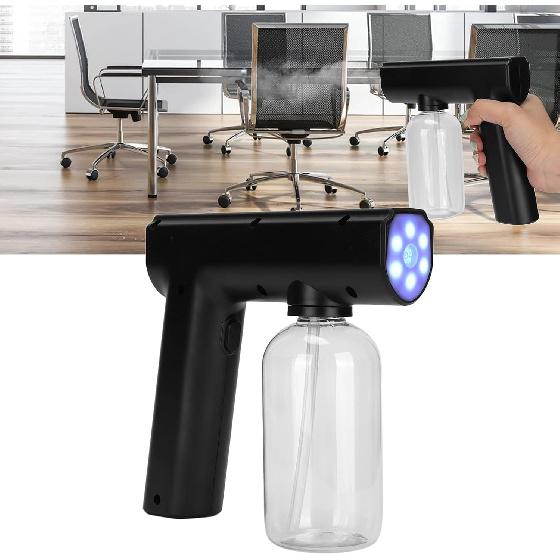 Electric Mist Atomizer Sprayer Gun - Handheld Portable Rechargeable Fogger, Nanometer Machine for Home, Office, School, Hotel