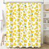 Bright Yellow Pineapple Pattern Shower Curtain Waterproof Bath Decor Bathroom Liner Perfect for Kids Room Master Bathroom