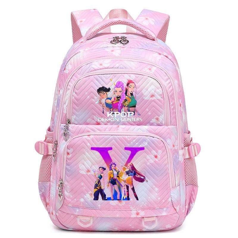 Kinder Mädchen Kpop Rumi Zoey Mira Buchstaben Aufdruck Student Schultasche Wasserdichter Rucksack