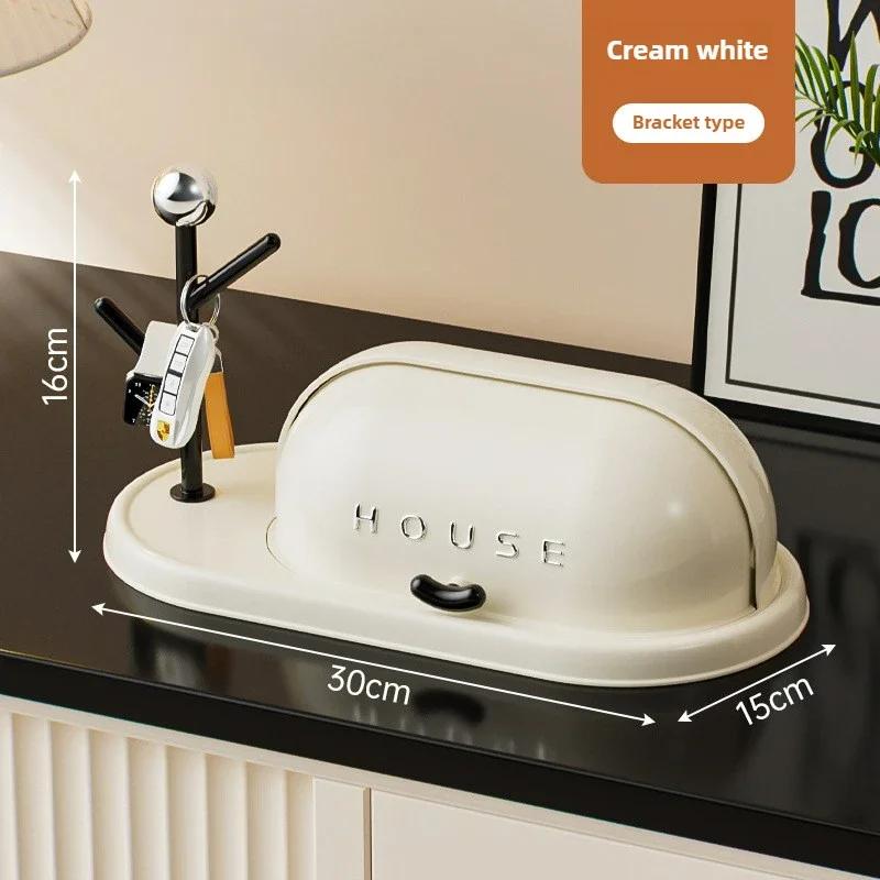 Entrance Storage Box Household Desktop Sundries Storage Rack Ornament Key Organizer Dust-proof Flip Finishing Rack