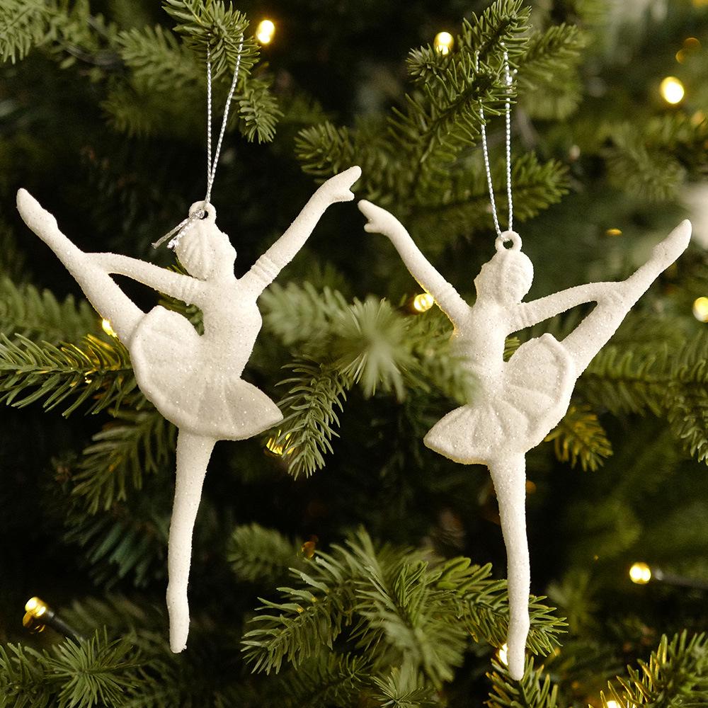 Angel Feather High Heels Christmas Ornament with Snowflake and Reindeer Pendant