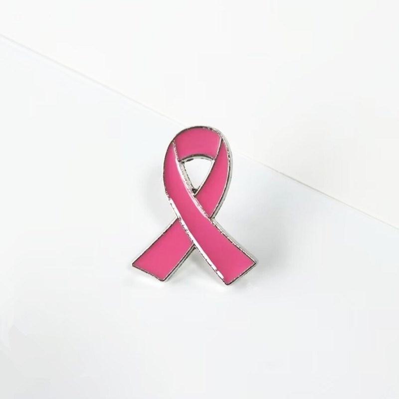 10 Pcs Ribbon Brooch Enamel Pins Jewelry Breast Cancers Awareness Hope Lapel Pin Buttons Badges Clothing Accessories