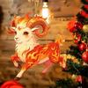 Acryl Chinesisches Tierkreiszeichen Ziege Hängendes Ornament Glücksbringendes Rotes Gold Design Für Frühlingsfest Jahr Heimdekoration