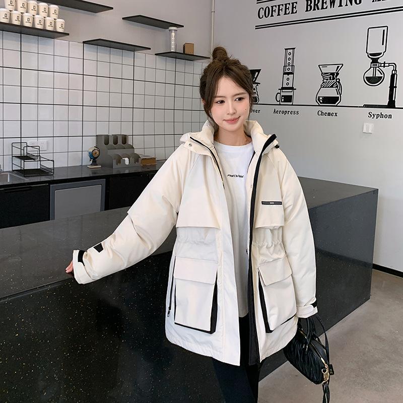 Outdoor 3-in-1 Hooded Down Jacket Short Windproof Oversized