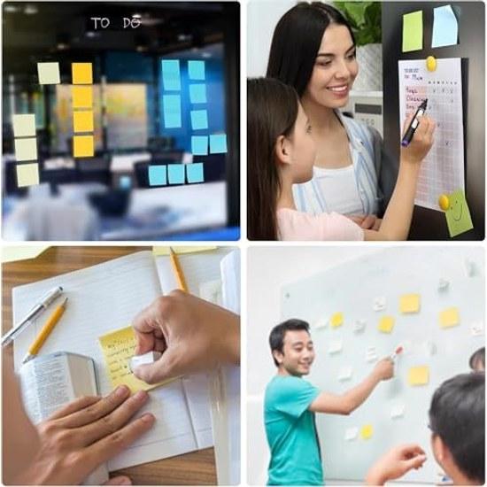 Samcos Post-it Sticky Notes Strong Adhesive Memo Paper Notebook Note 100 Sheets3 Books Pad Convenient Planner Mixed Colors Student Home Office Gift