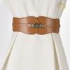 Elastic Belt Camellia Pair Buckle Waist Seal Dress Coat Elastic Waist Seal Women'S Decoration Thin Waist Elastic