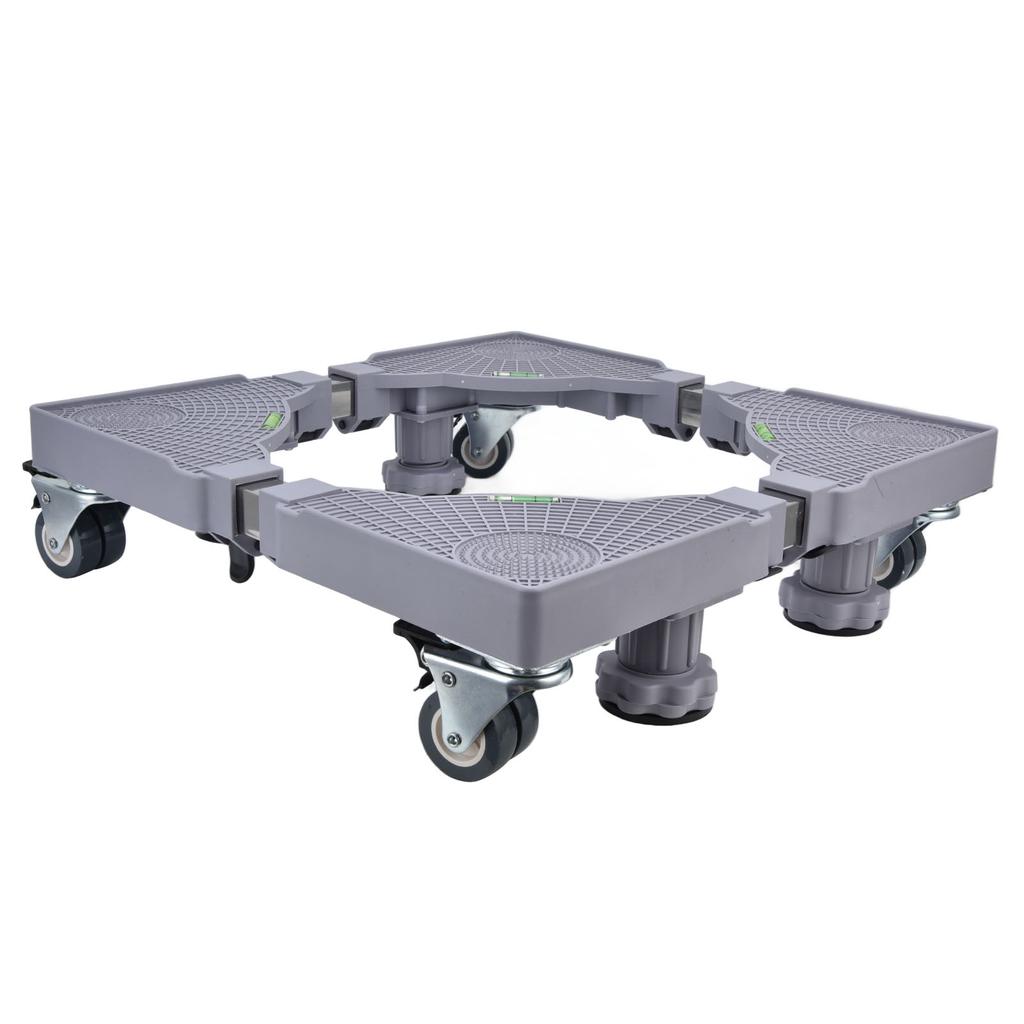 Waschmaschinenständer Multifunktional Beweglich Verstellbare Basis Mobiler Roller mit Feststellrädern