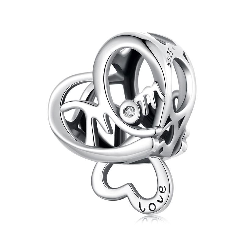 WOSTU 925 Silver Family Jewelry Series Mother & Daughter Charm Sister Beads Angel Guardian Pendant Fit DIY Bracelet NEW