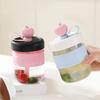 Leak-Proof Ice Coffee Cup Non-slip Cup Sleeve Straw Cup Portable Glass Water Bottle  Office