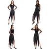 Dark Vampire Bride Halloween Costume For Women With Lace Polyester For Cosplay And Party