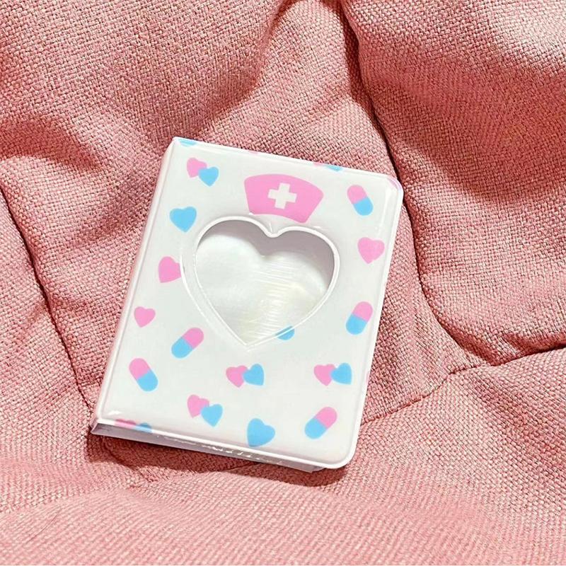 Uroczy album na zdjęcia 3-calowy, pusty, sercowy, etui do przechowywania zdjęć, segregator na karty Kpop, wizytówka, uchwyt na karty ze zdjęciami, 36 kieszeni