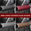 Car Armrest Mat Center Console Suede Carsuede Auto Armrests Pad for BMW 5 Series I5 G60 2024 Car Accessories Made of Alcantara