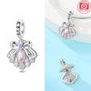 Purple Heart Wings Pink Bow Pendant Tie Love Cupid Originalcopper Beads Fit Bracelet Women Jewelry Diy Accessory Fine Gift