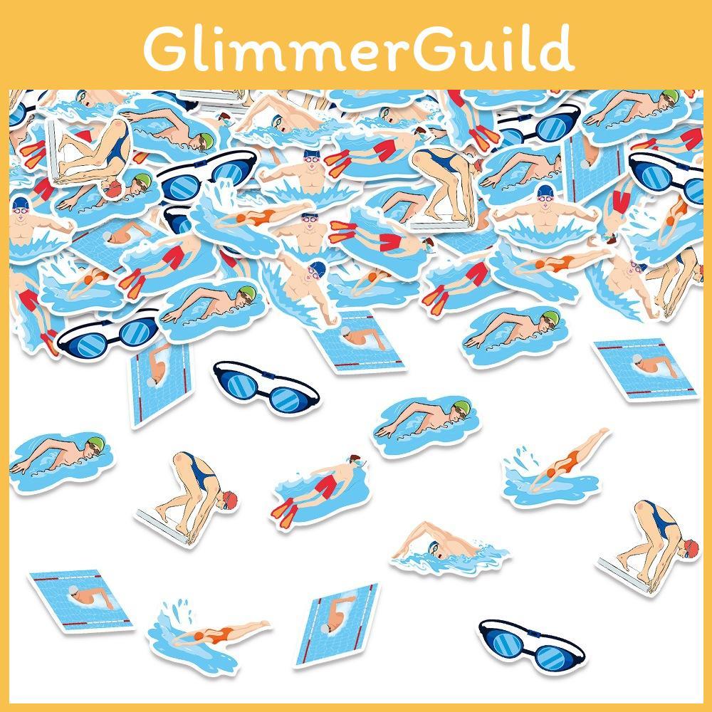 Summer Theme Swimming Confetti Birthday Desktop Party Decoration Throwing Props