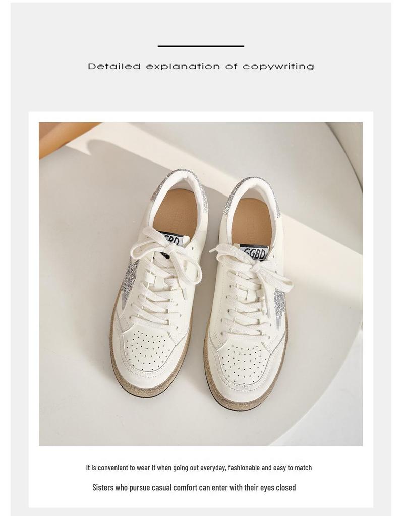 2025 Retro Star Women's Genuine Leather Lace-Up Flats - Vintage Style