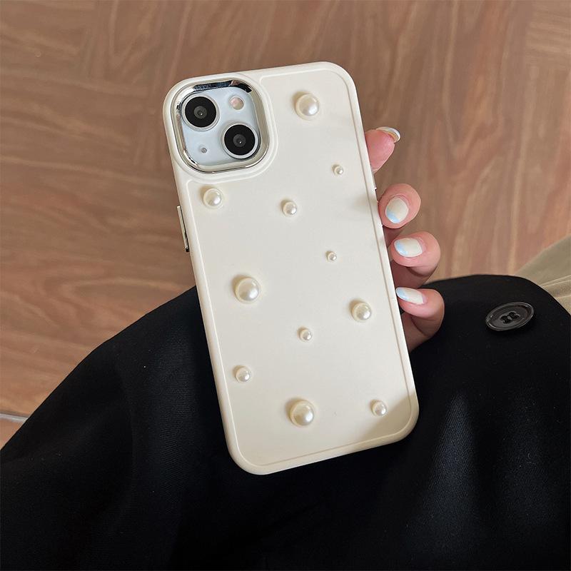 Applicable To Apple 16 Promax Mobile Phone Case New IPhone 17 Protective Case Simple Pearl 1415 Creative Luxury