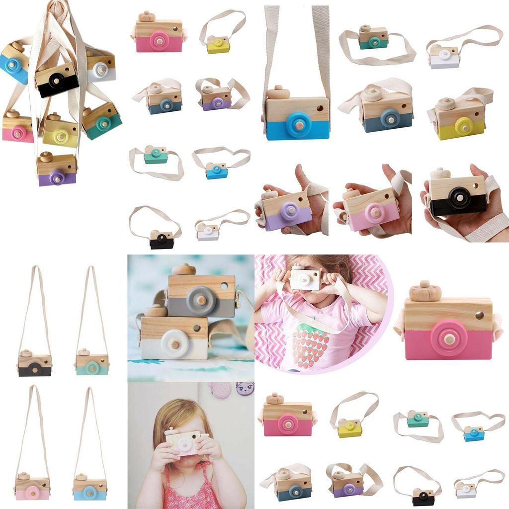 Wooden Camera Toy For Kids Unisex With Smooth Finish And Cotton Rope**