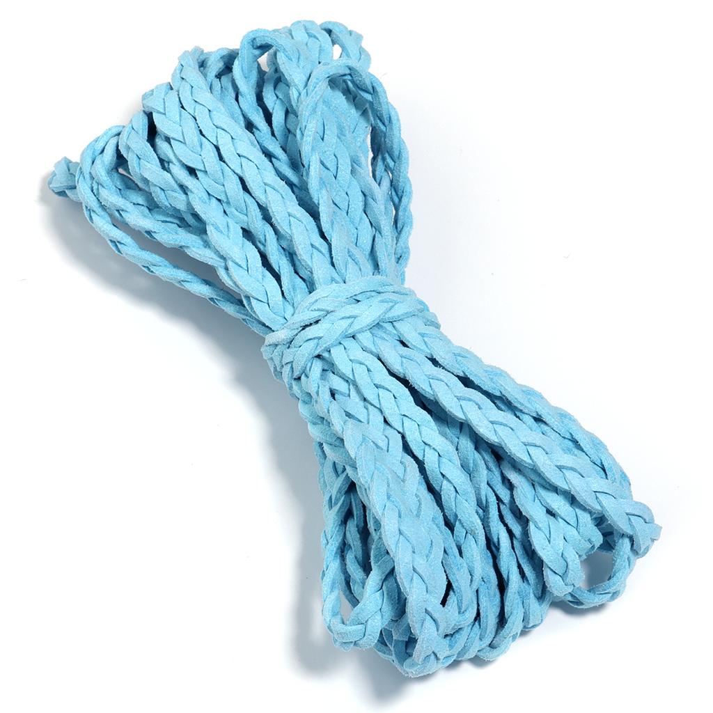 5 yards/lot Color Korean Velvet Braided Cords Three-Strand Woven Rope for Handmade Jewelry Making DIY Bracelet Garment Accessory