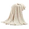 AC Blanket Ultra-Soft Single-layer Plush Comfort Pure Color Jacquard Woven Rhombus Pattern