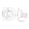 RV Gravity Fresh Water Fill Inlet Round with Lid Anti Lost Strap Anti Overflow PP for Trailer Motorhome