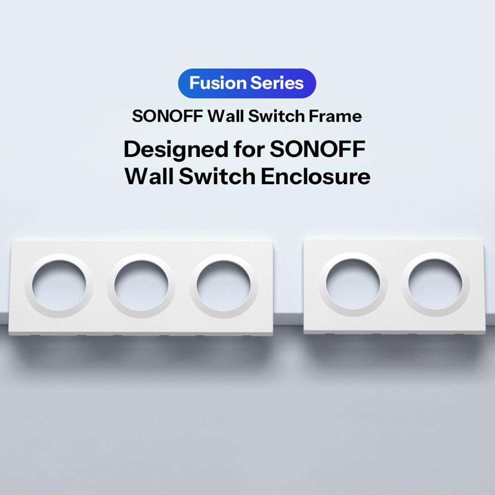 SONOFF EF2G 2-Gang Wall Switch Frame Plastic Junction Box Module Enclosure, 157x86mm