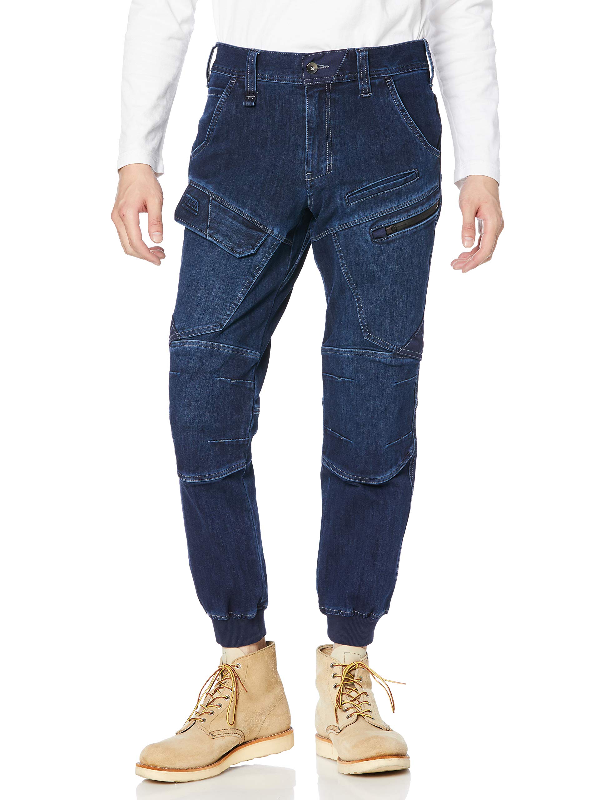 

Джинсовые рабочие брюки-джоггеры с карманами Toraichi Размер 4 Размер L Мужские, (Контраст), (82)