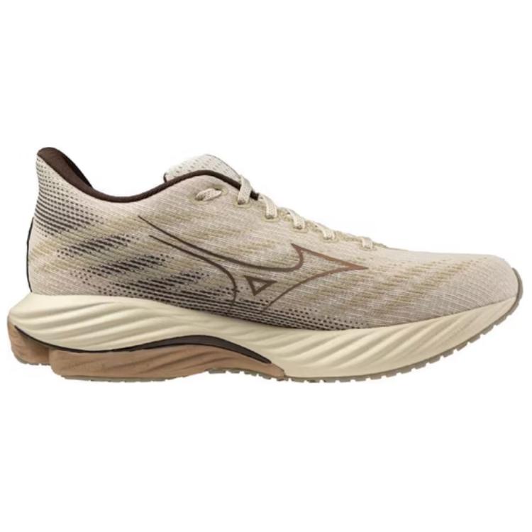 Mizuno Wave Rider 28 Super Wide Letnie Piaskowe Męskie Trampki Kremowe Letnio-Piaskowo-Beżowe Brązowe J1GC240461