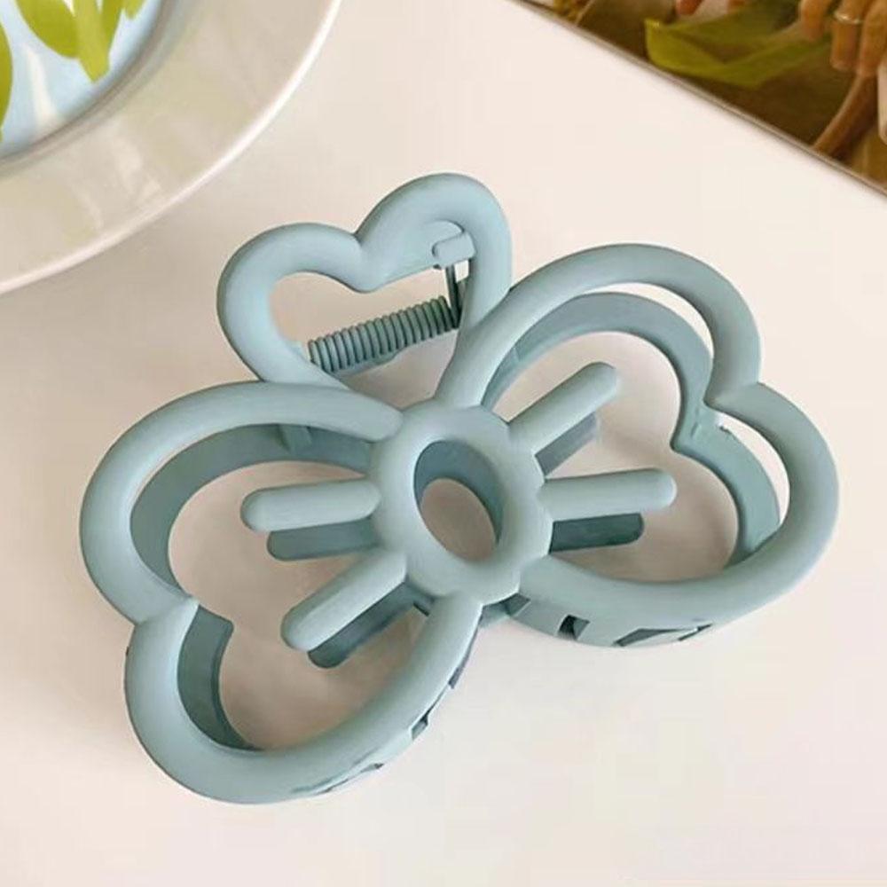 

1 шт. Милая полая заколка-бант для волос из смолы, заколка-акула, простая заколка для девочек, для затылка, дофаминовые аксессуары для волос