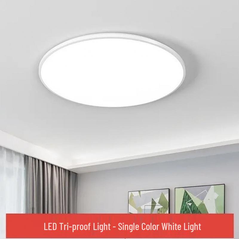 

Ultra-Thin LED Ceiling Light for Balcony, Bedroom, Corridor, Bathroom, Kitchen, and Living Room White Frame