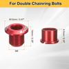 uxcell 5 Piece Set Double Chain Ring Bolt M8 Aluminum